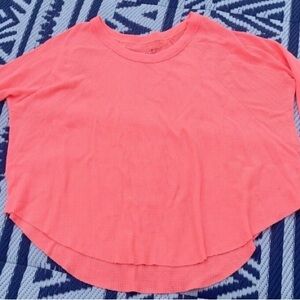 We The Free Vibrant Coral Short Sleeve Top - NWOT Oversized